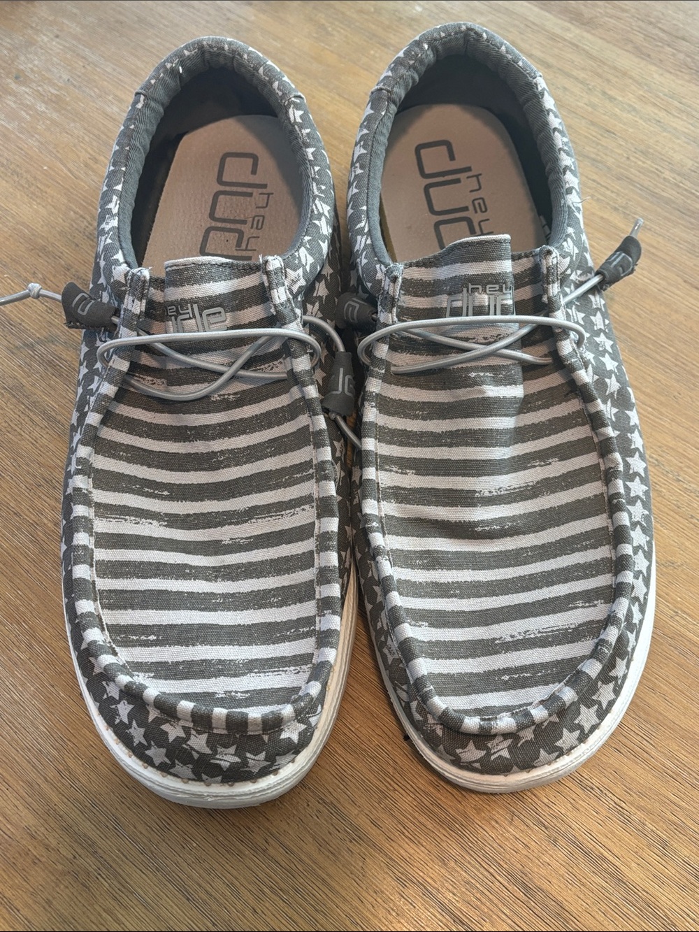 Hey Dude Wally Greyed Patriotic Shoe